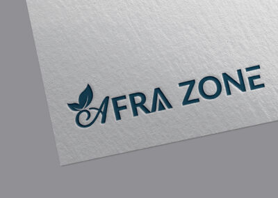Afra Zone Typography Logo Design