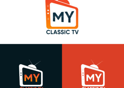 Classic TV Typography Logo Design