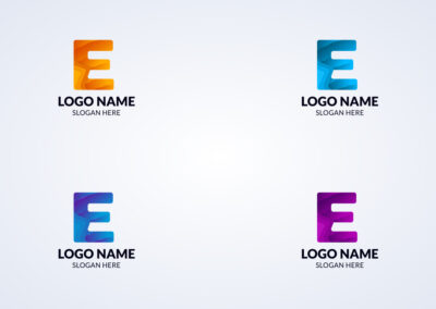 “E” Modern Abstract Logo