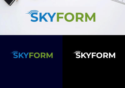 SkyForm Typography Logo Design